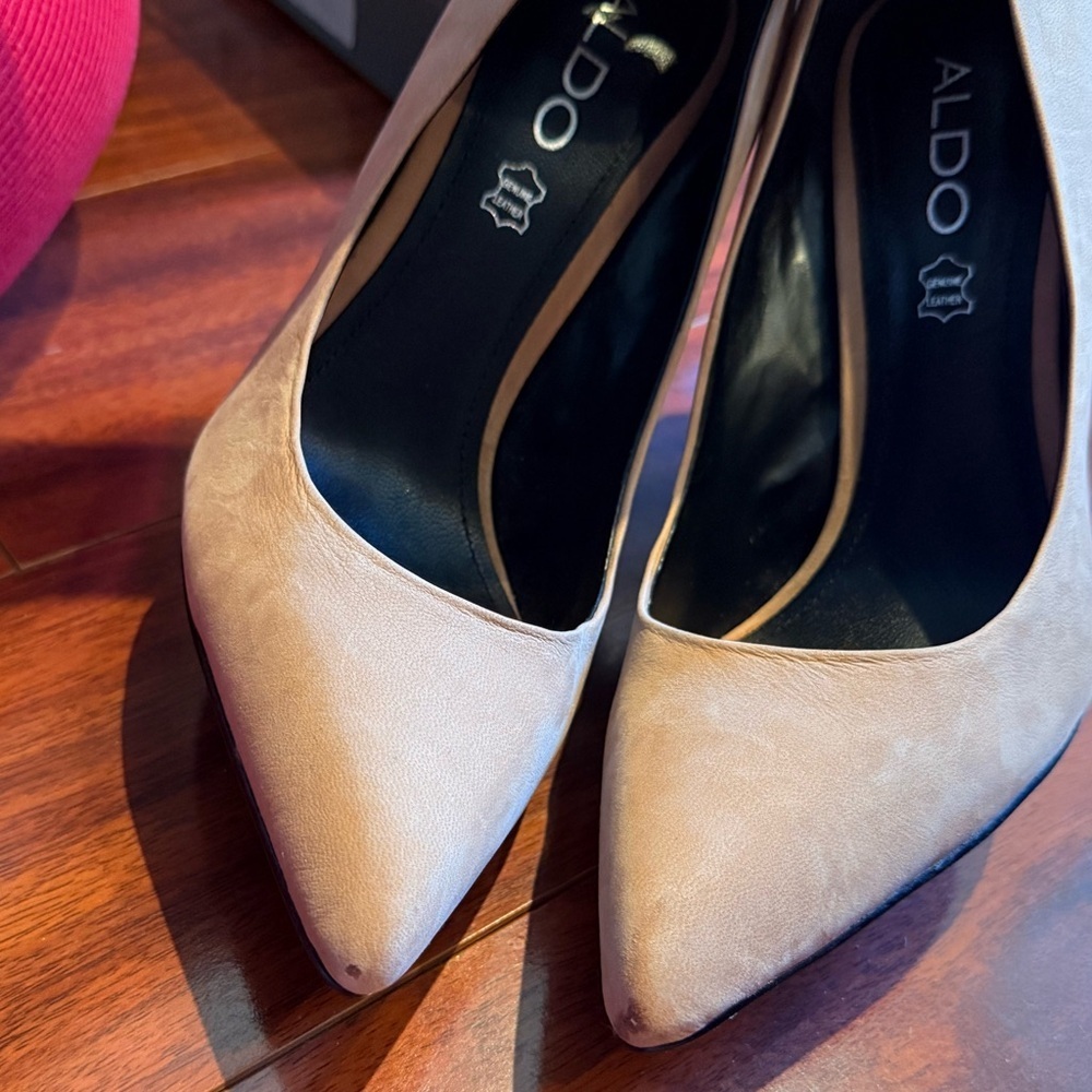 Aldo Women's Pointed Toe High Heel Pumps - Tan - Picture 6 of 8